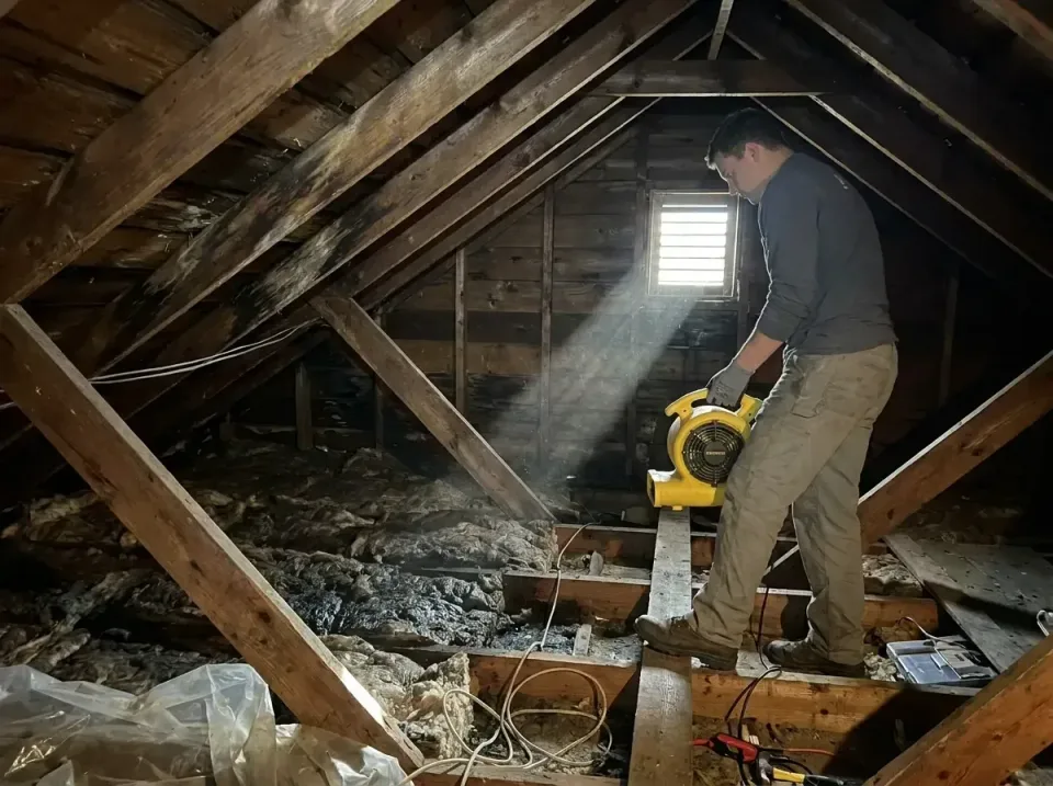 attic-water-damage-drying-proc-007 — frequently asked questions, Emergency Water Extraction & 24/7 Flood Response in Woodson…
